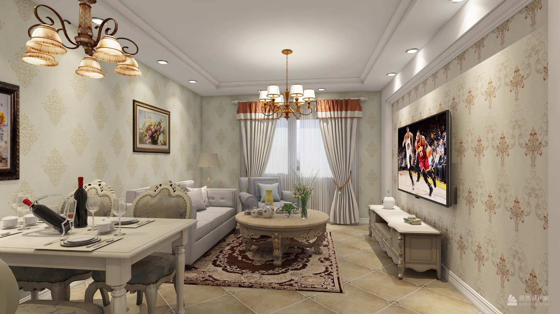 其它风格三室一厅装修设计效果图