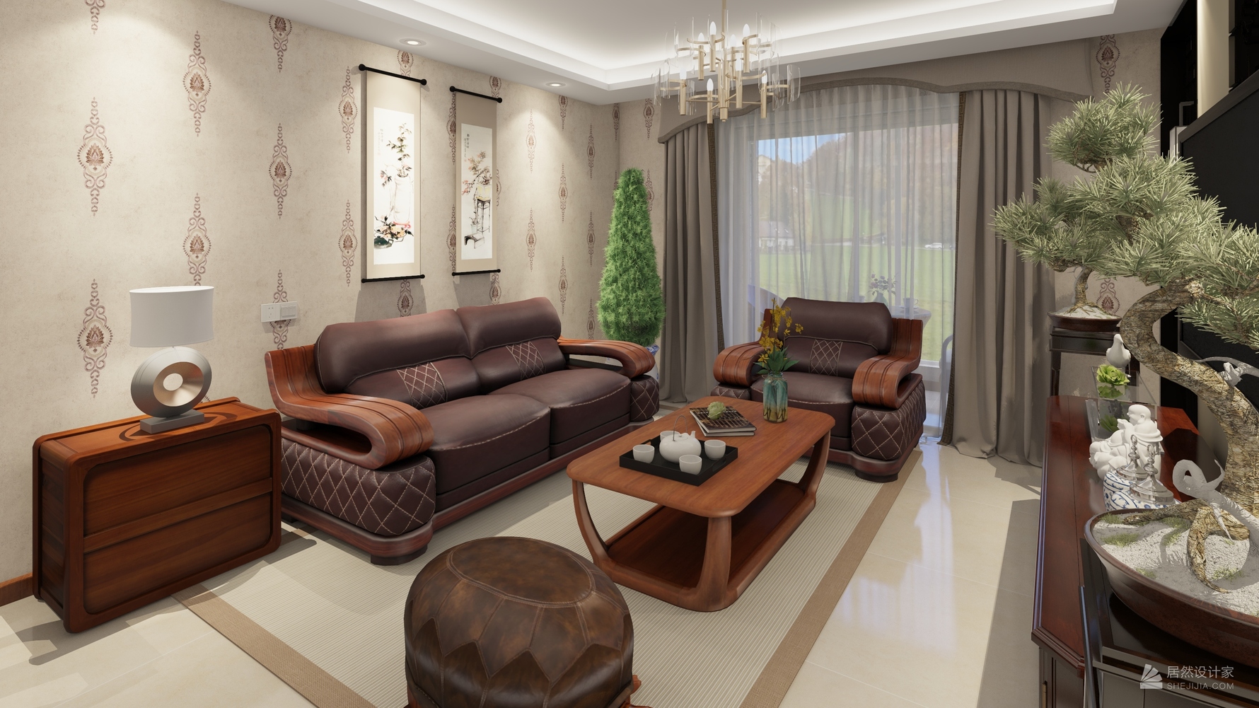 其它风格两室一厅装修设计效果图