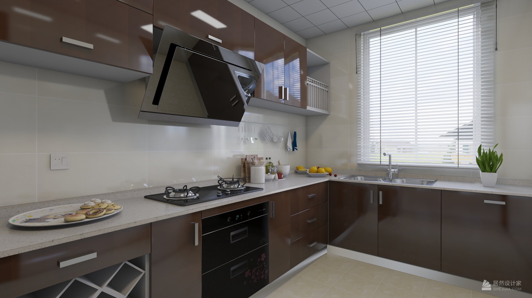 中式风格厨房装修设计效果图