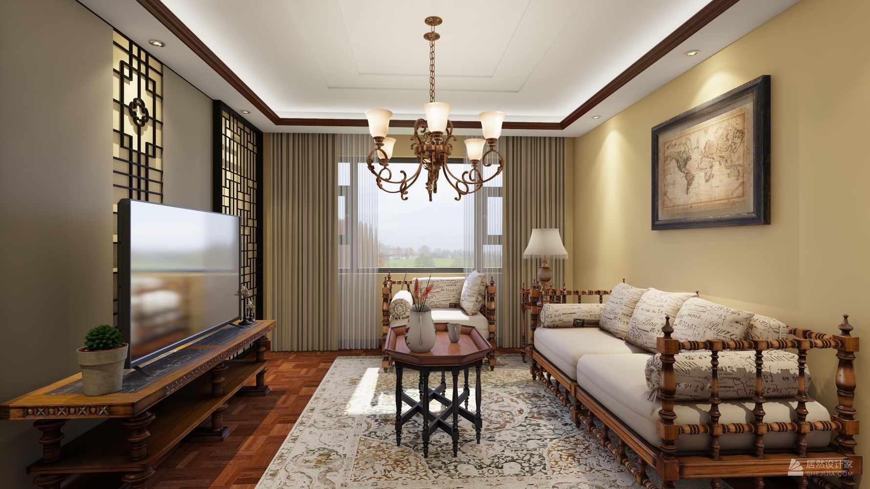 其它风格两室两厅装修设计效果图