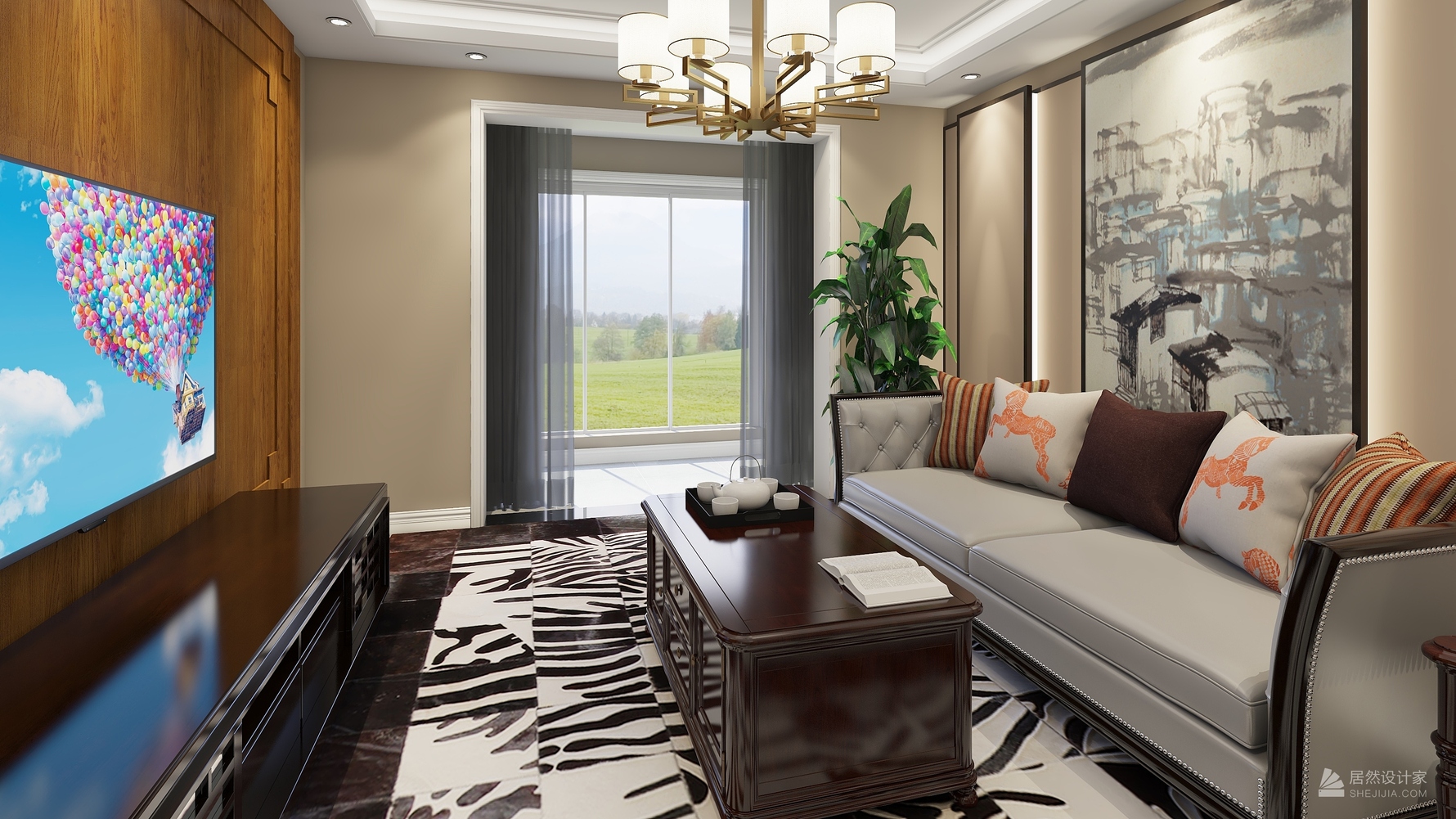 其它风格三室两厅装修设计效果图