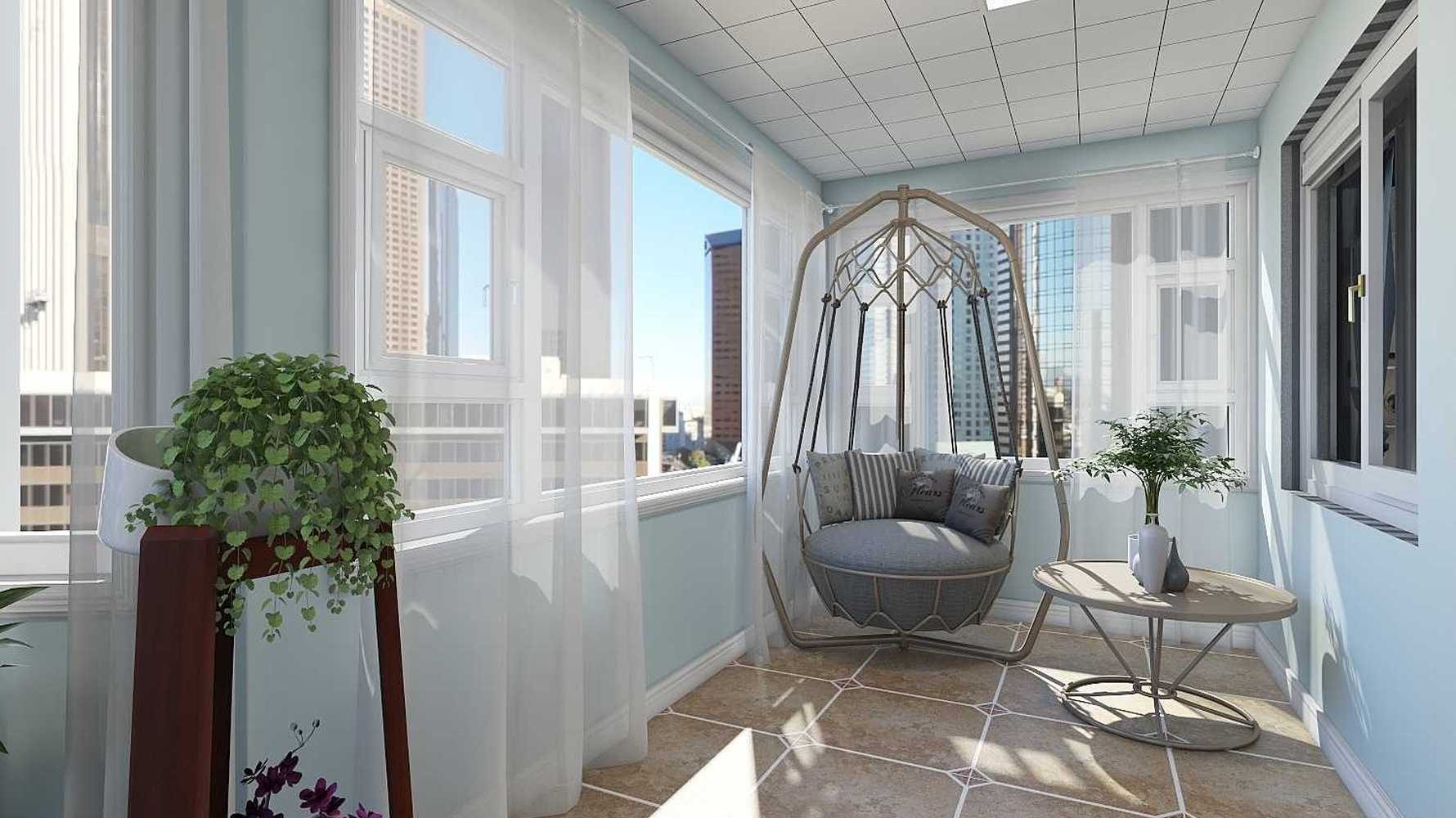 地中海风格阳台装修设计效果图