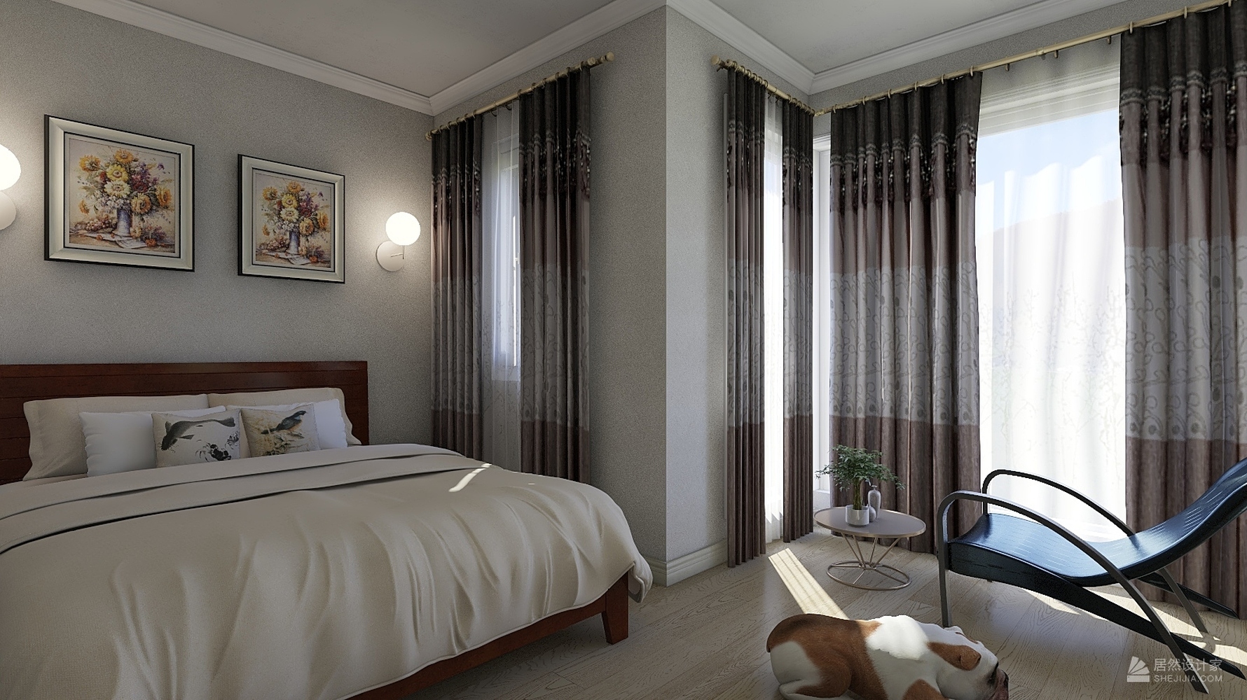 现代风格老人房装修设计效果图