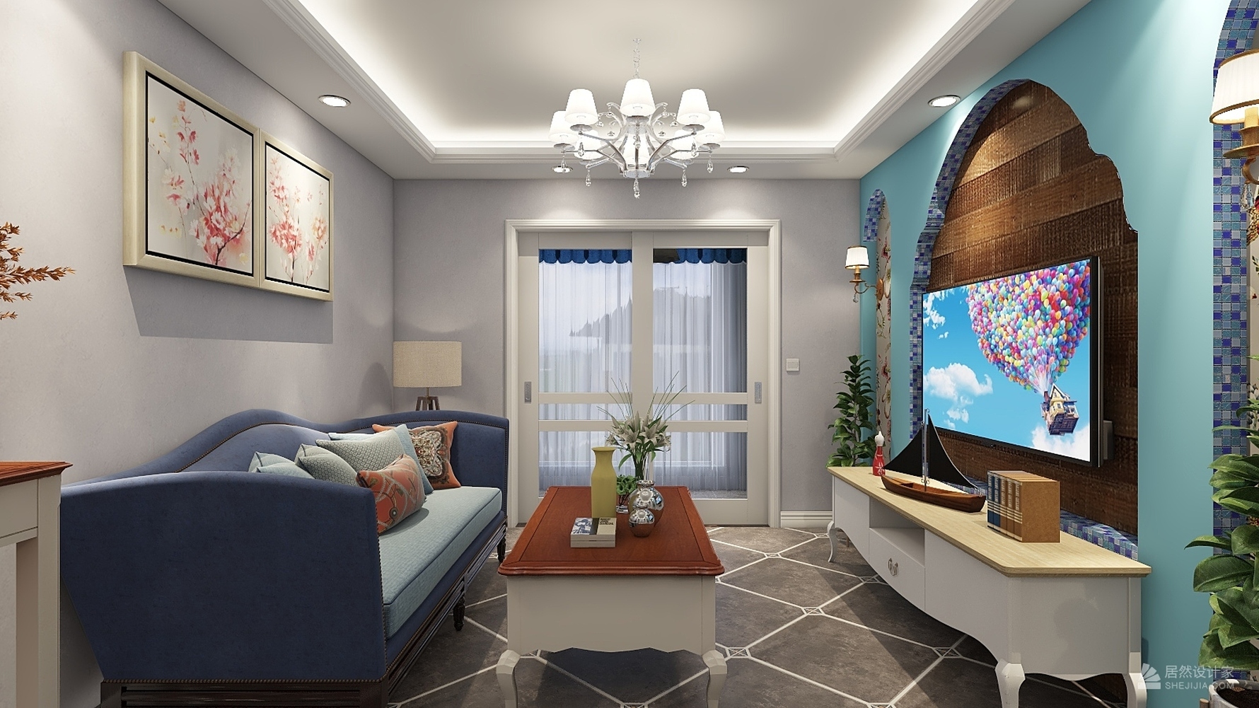 其它风格三室两厅装修设计效果图