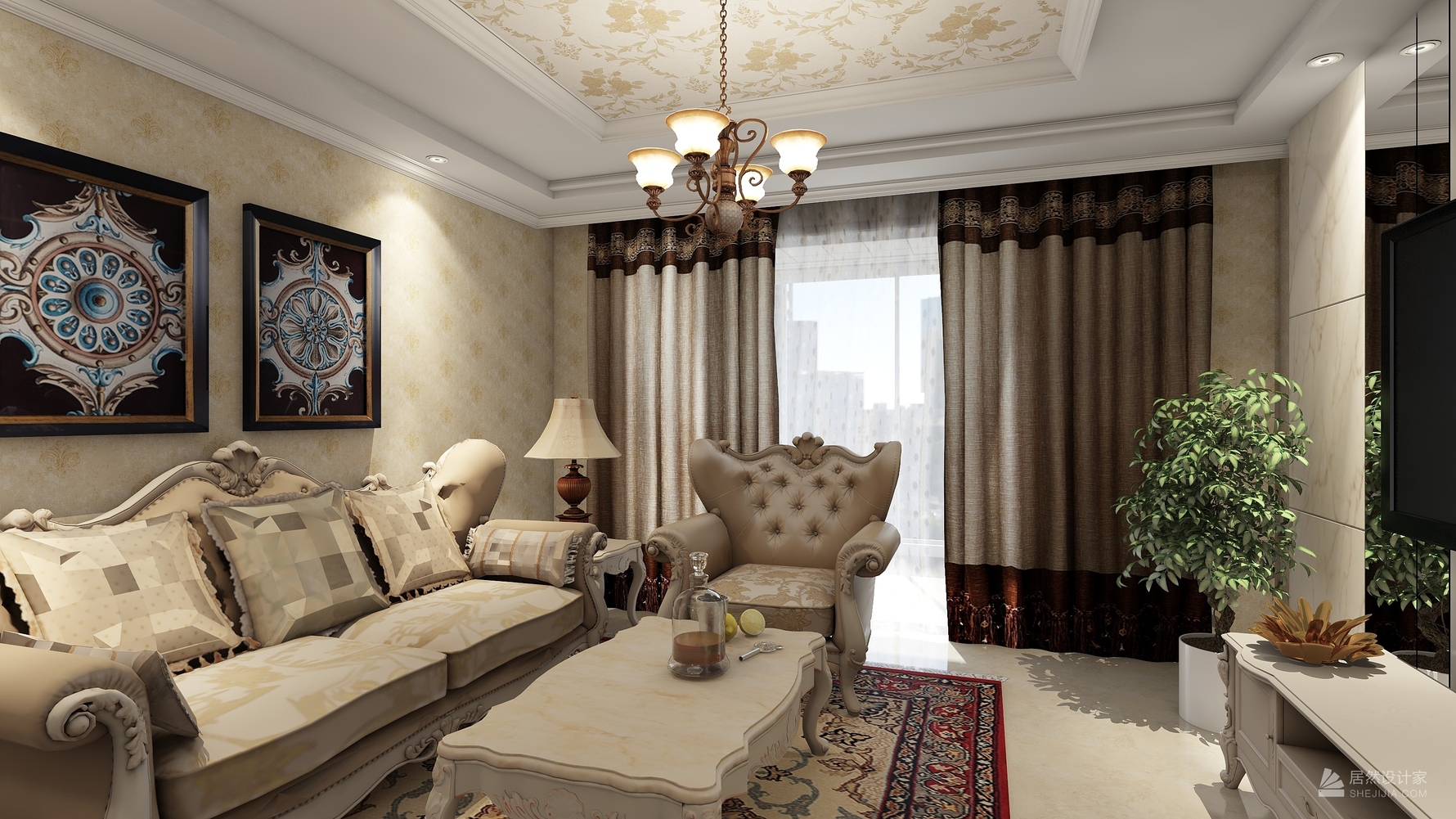 其它风格两室一厅装修设计效果图
