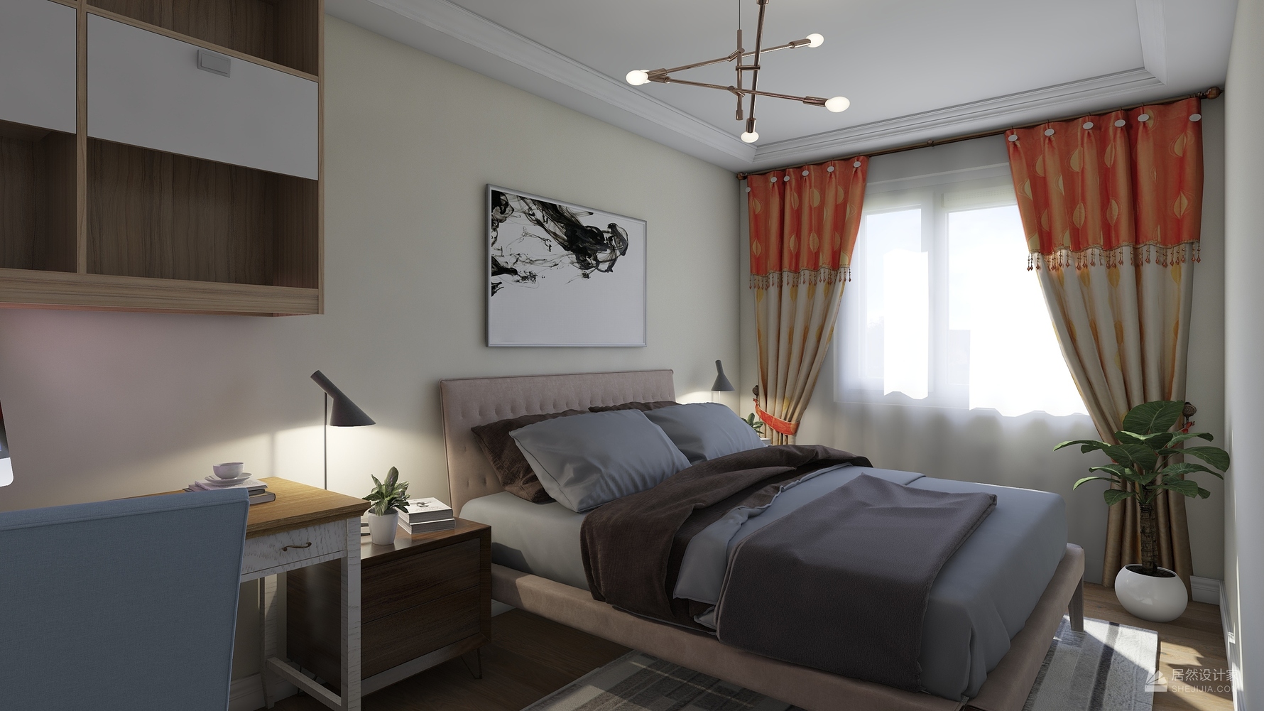 北欧风格一室一厅装修设计效果图