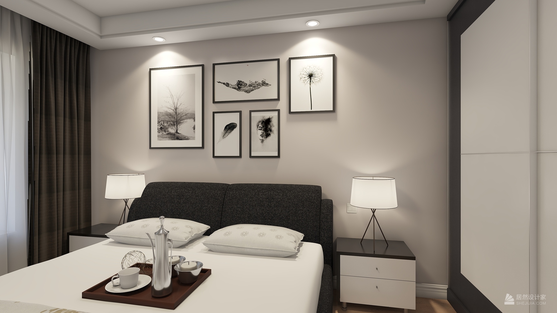 北欧风格两室两厅装修设计效果图