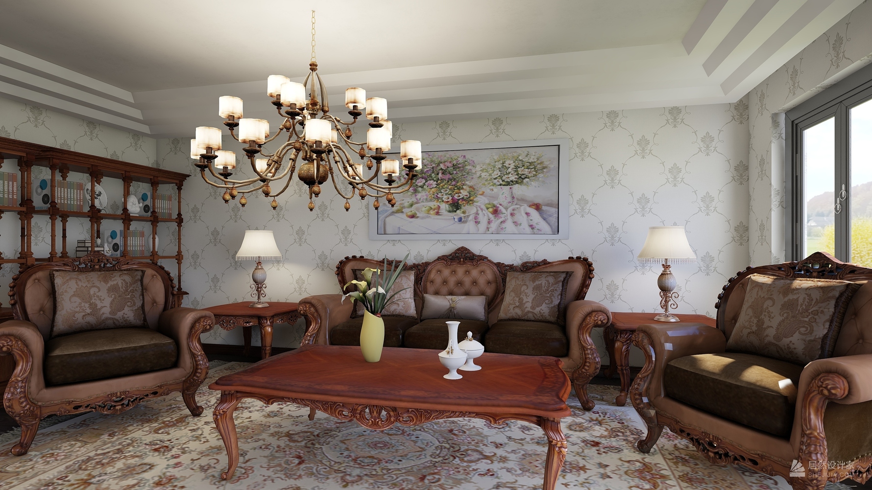 其它风格三室两厅装修设计效果图