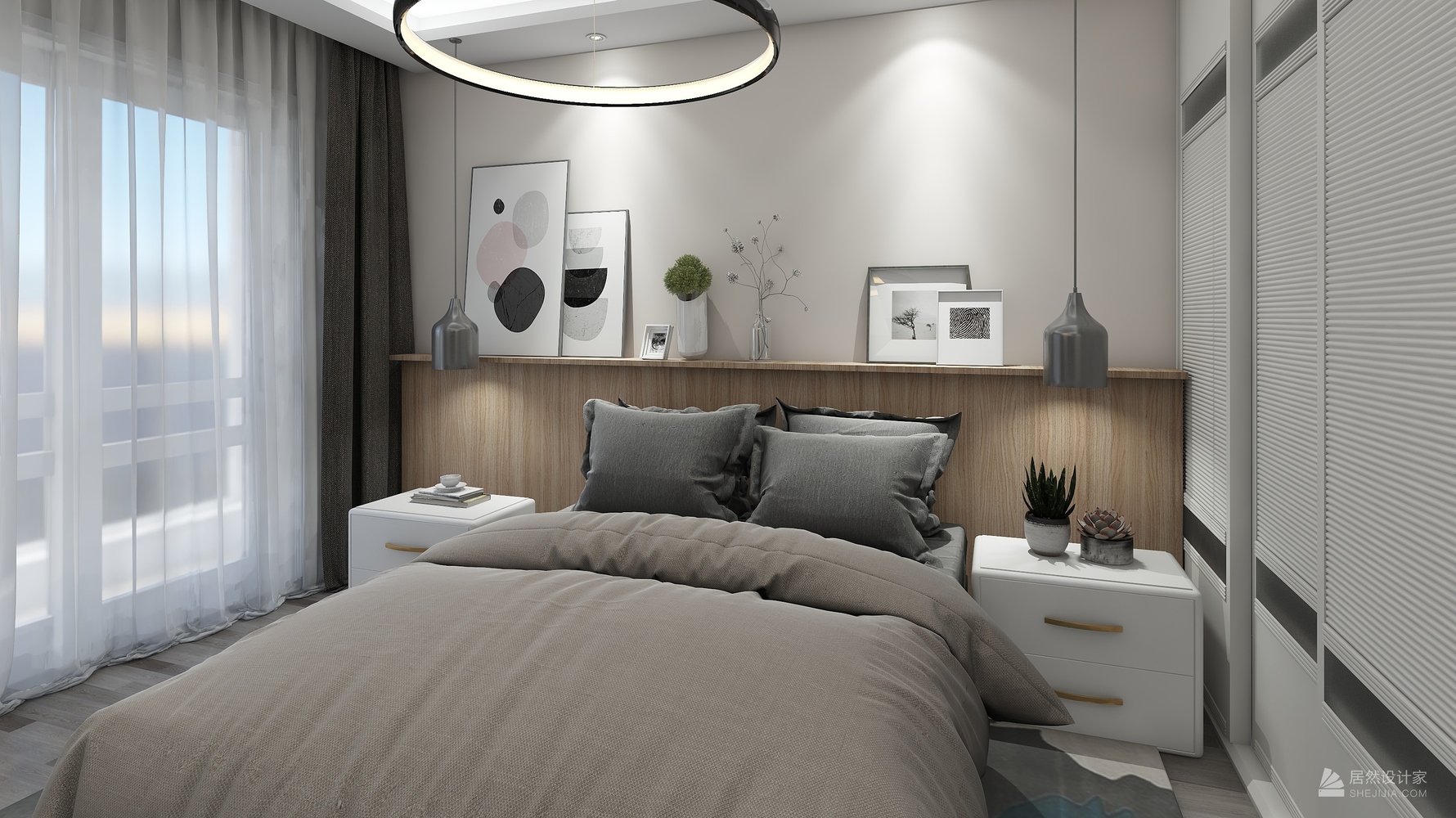 北欧风格主卧装修设计效果图