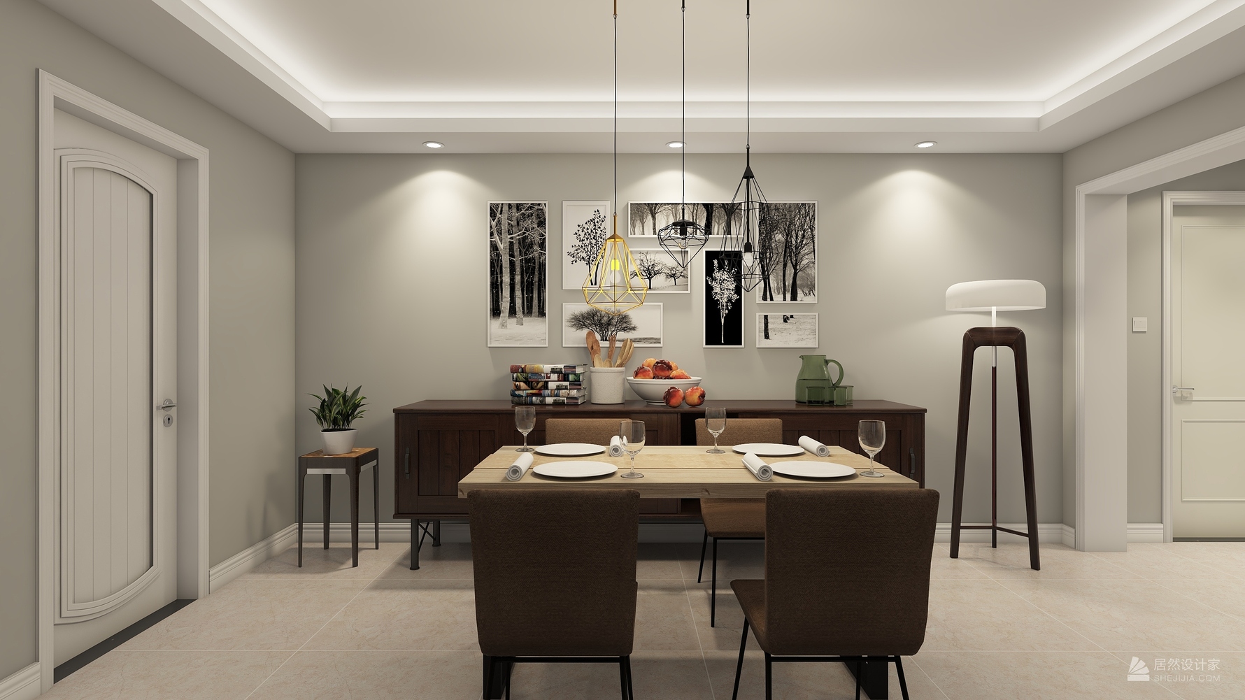 北欧风格两室两厅装修设计效果图