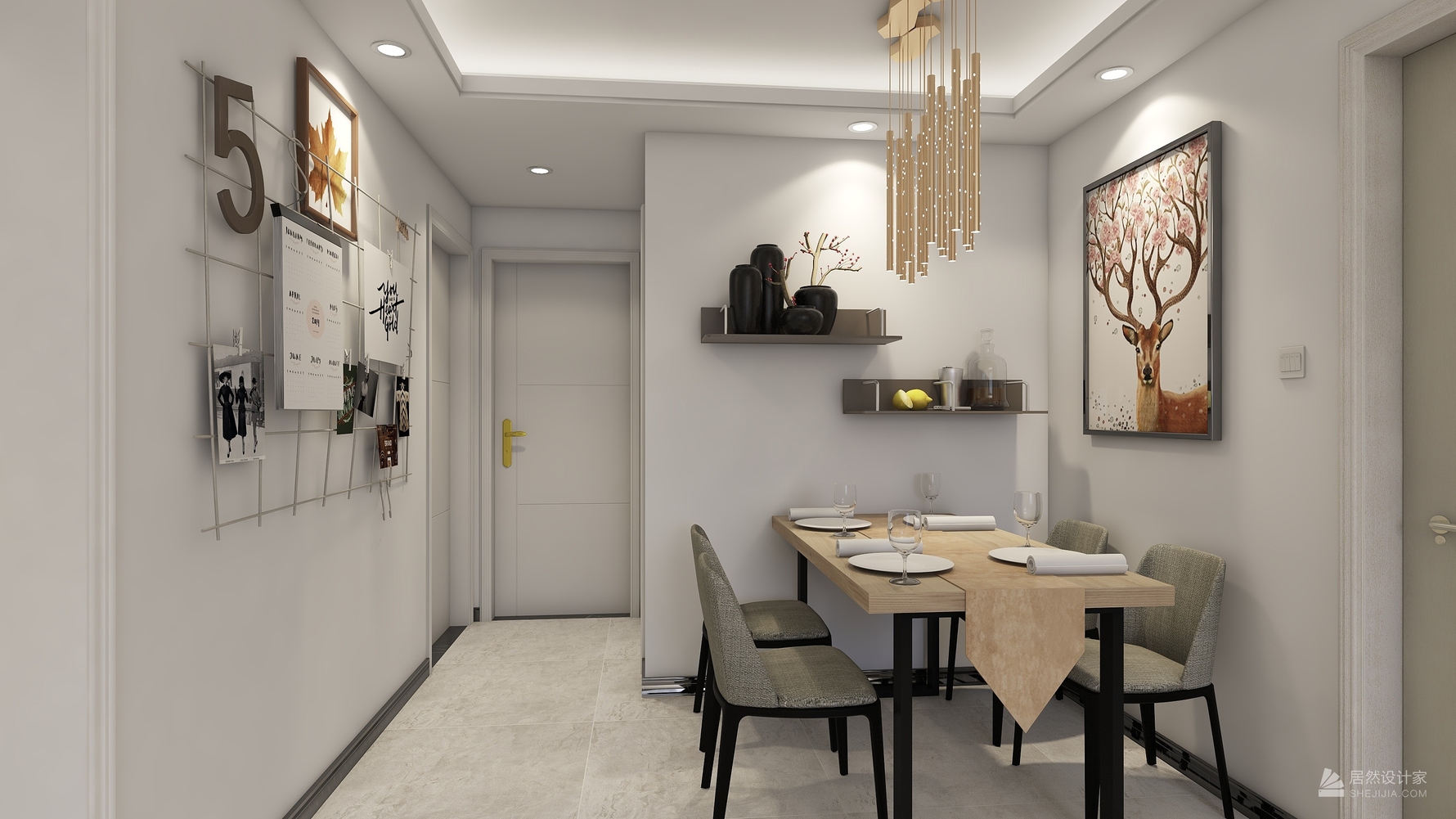 其它风格三室两厅装修设计效果图