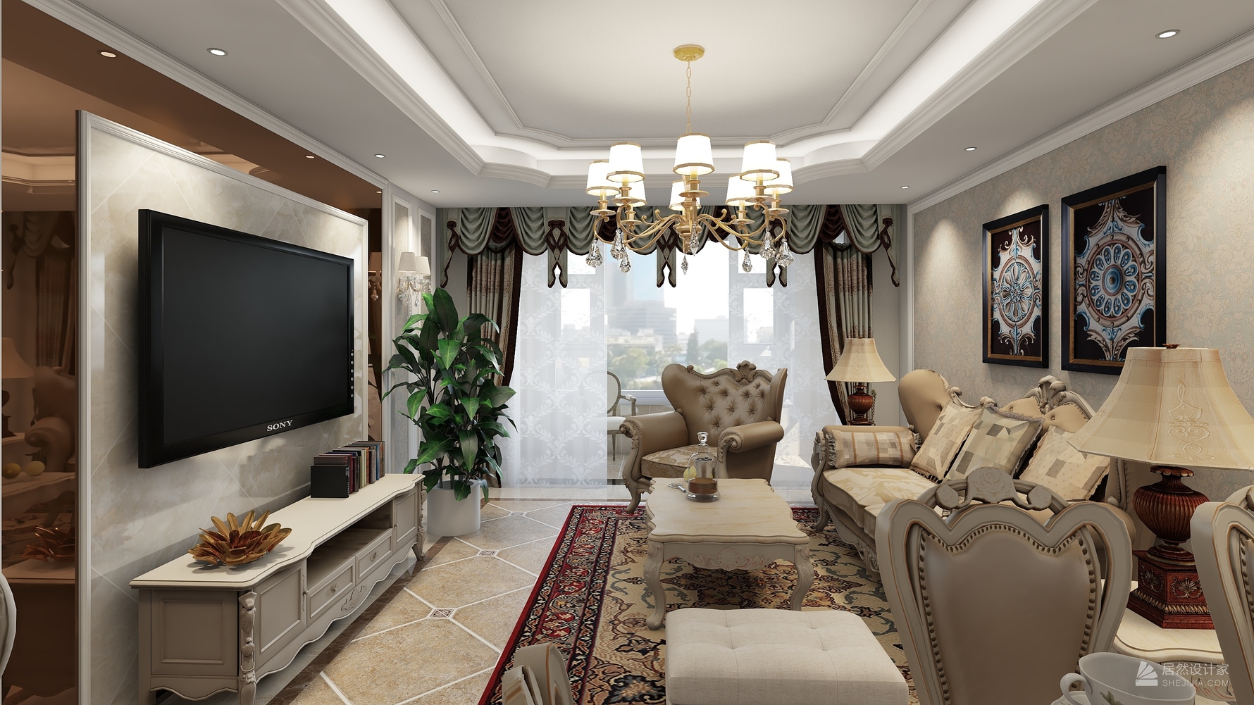 其它风格两室两厅装修设计效果图