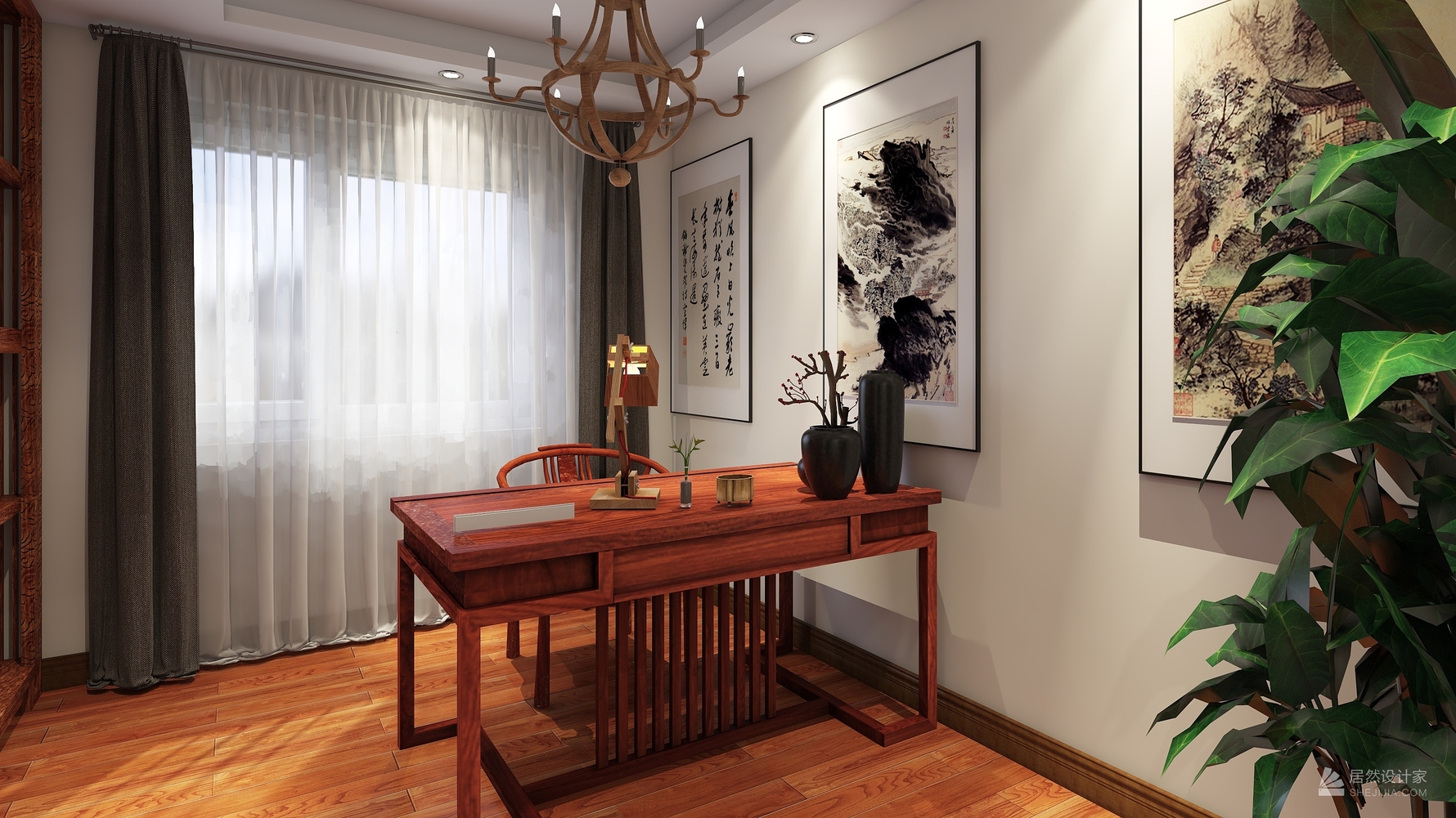 其它风格三室两厅装修设计效果图