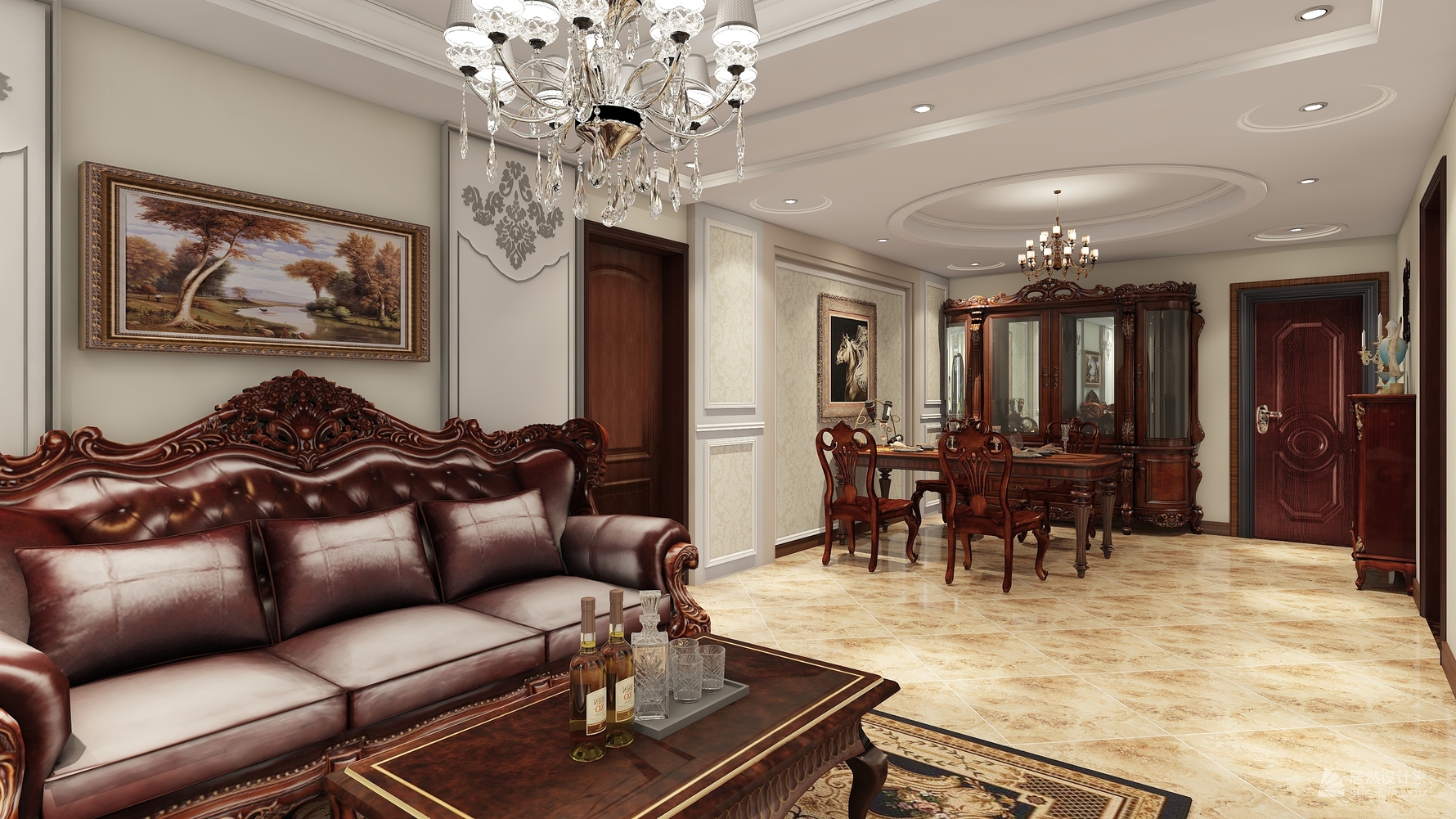 其它风格三室两厅装修设计效果图