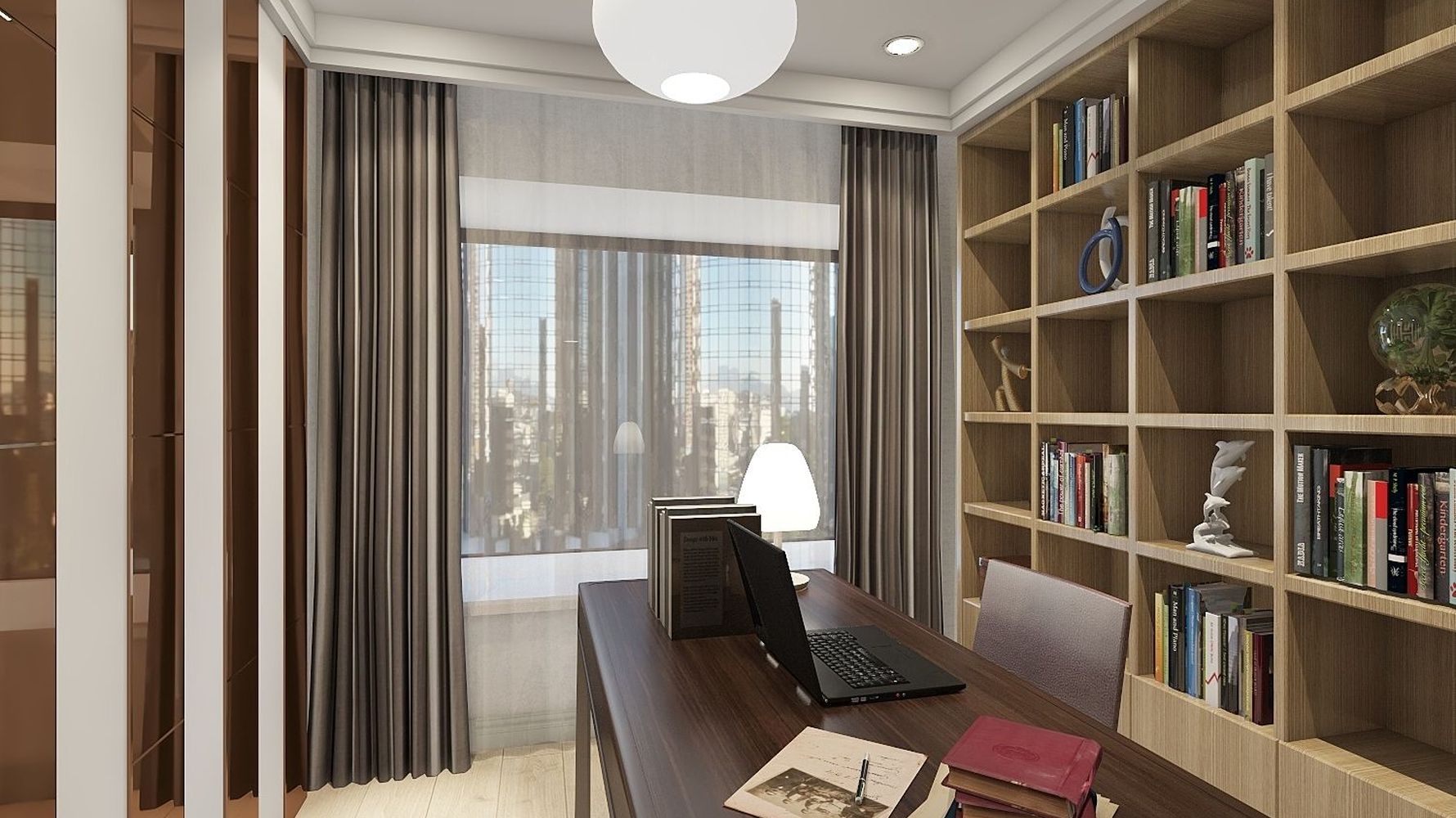 北欧风格书房装修设计效果图