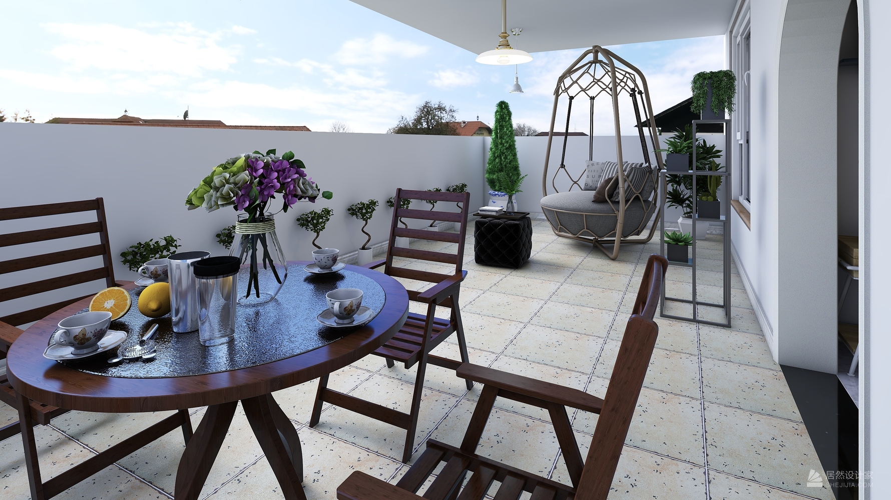 欧式风格露台装修设计效果图