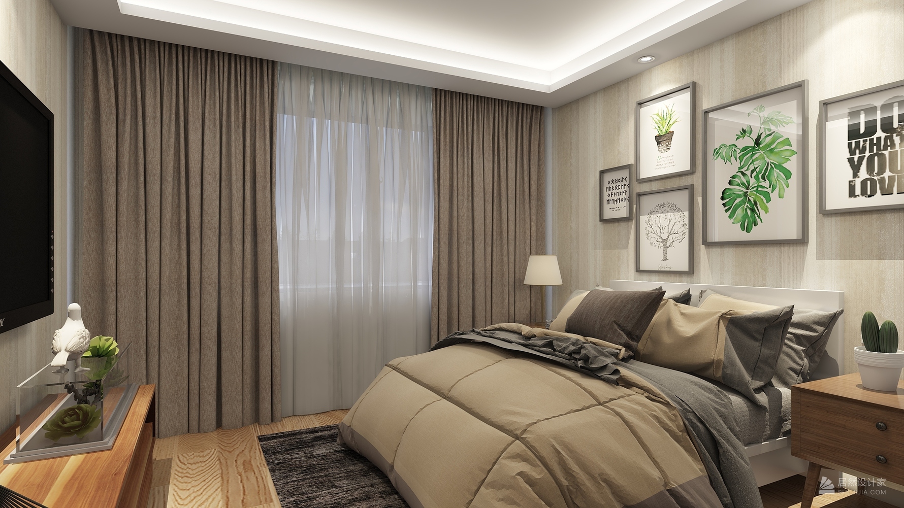 北欧风格三室两厅装修设计效果图