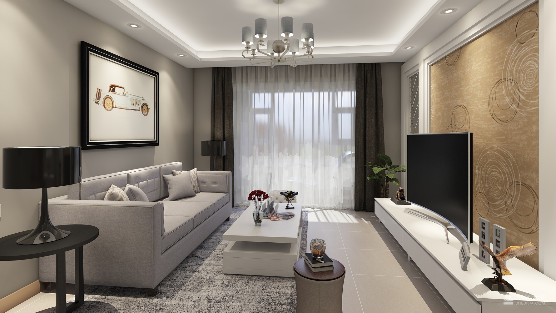 北欧风格两室两厅装修设计效果图