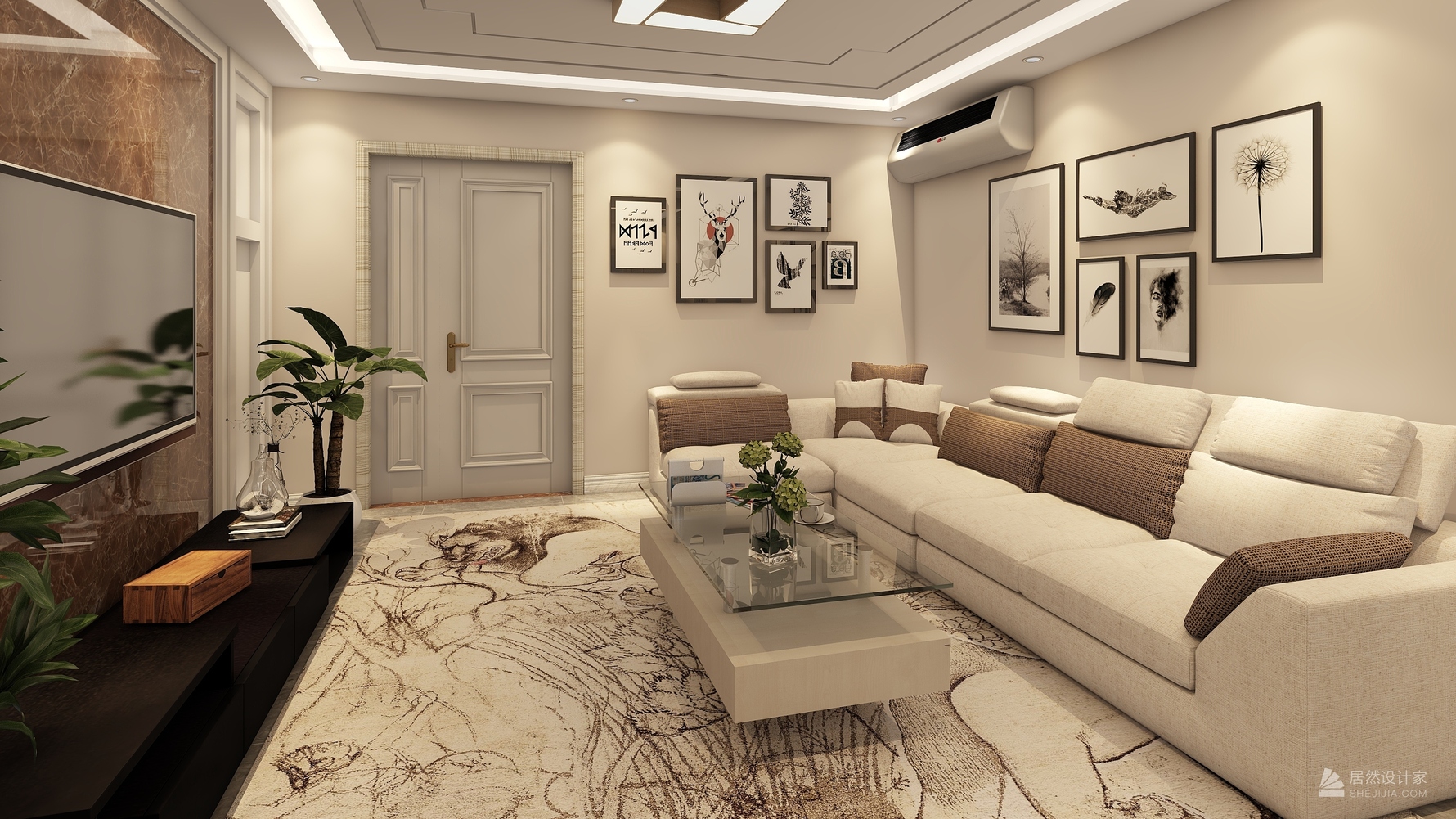 北欧风格两室两厅装修设计效果图