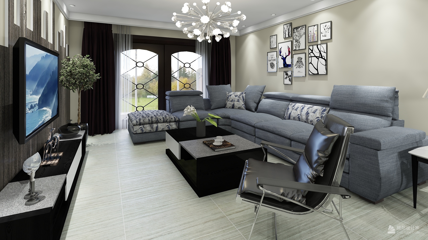 其它风格两室两厅装修设计效果图