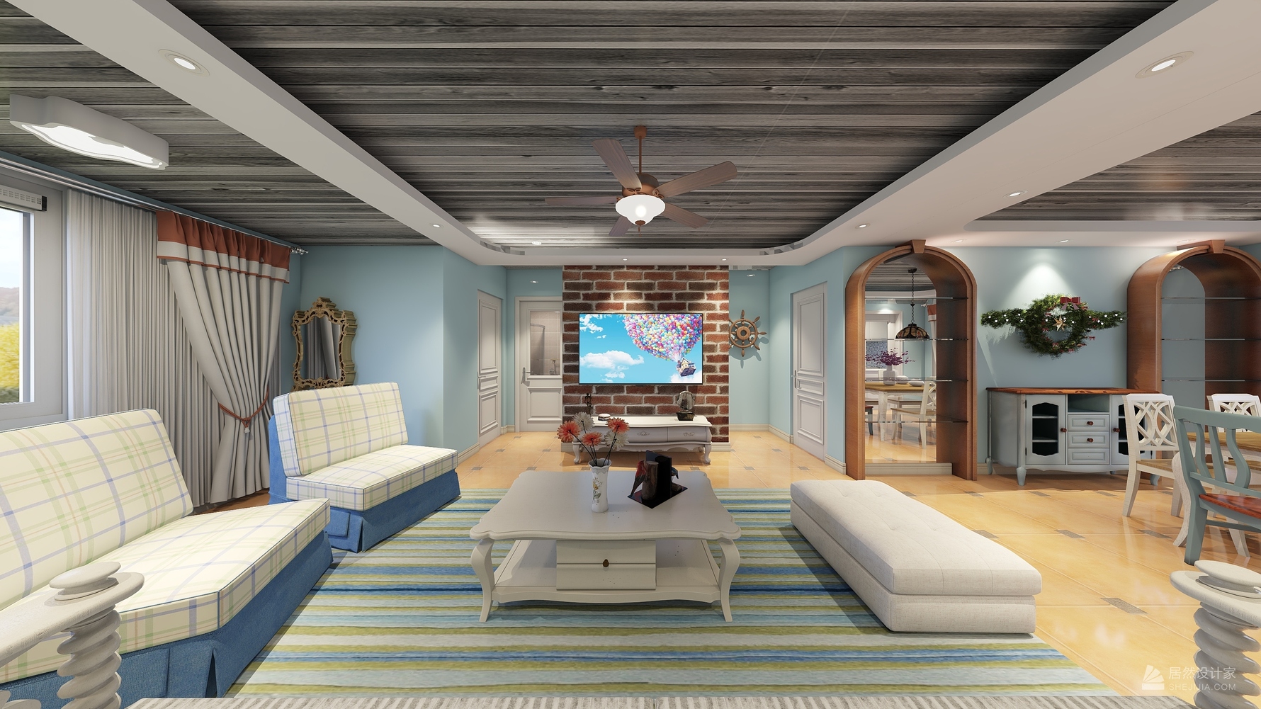 其它风格两室两厅装修设计效果图