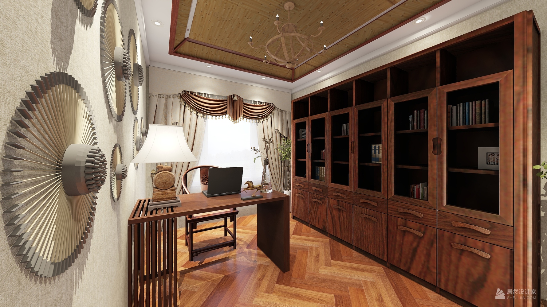 东南亚风格书房装修设计效果图