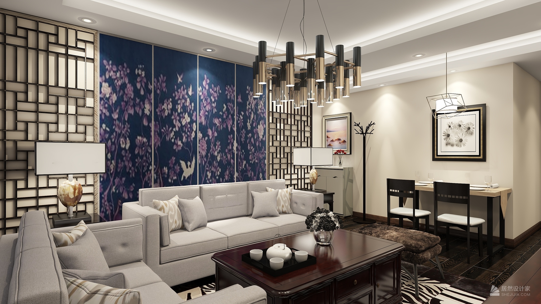 其它风格三室两厅装修设计效果图