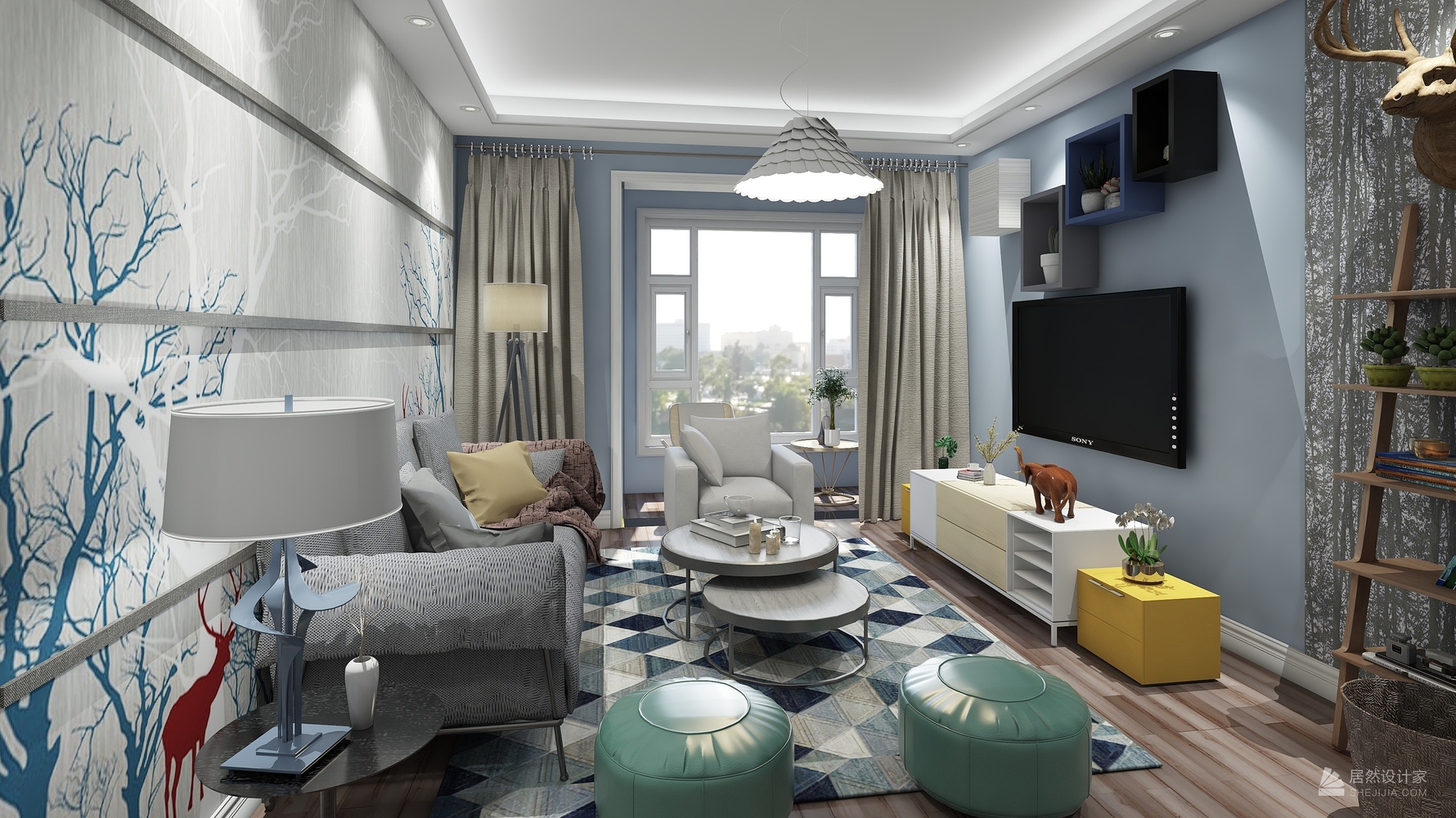 北欧风格一室一厅装修设计效果图