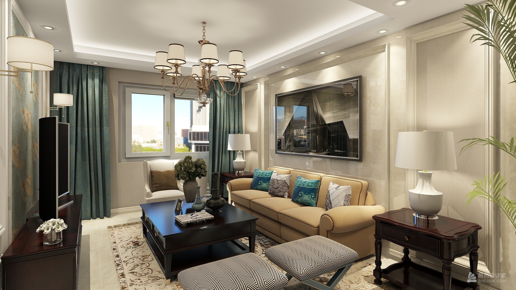 其它风格两室一厅装修设计效果图