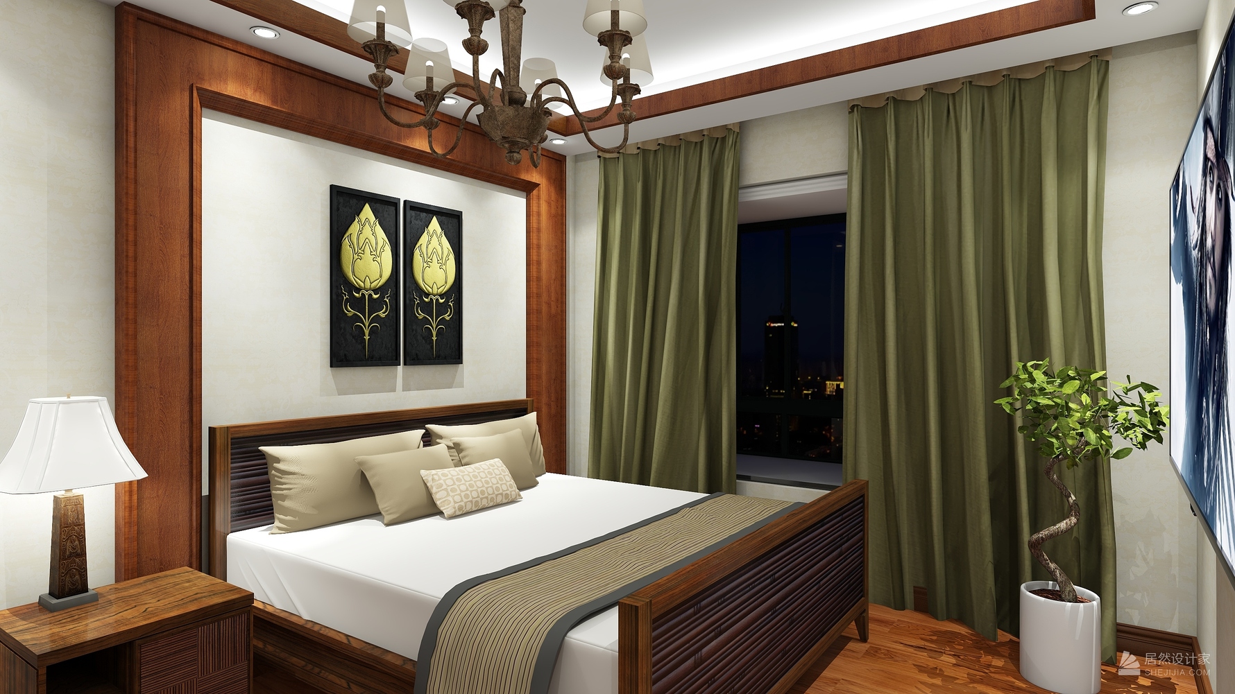 其它风格三室两厅装修设计效果图