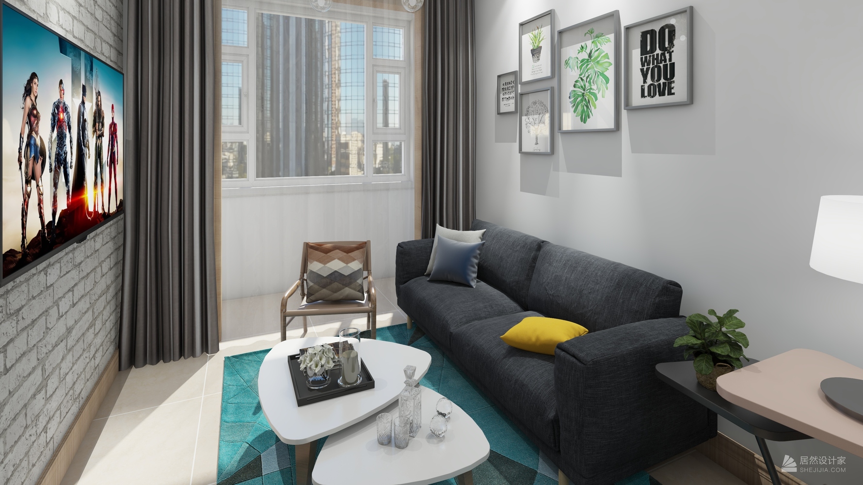 北欧风格两室一厅装修设计效果图