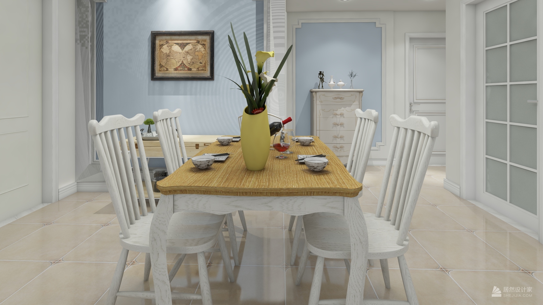 其它风格三室两厅装修设计效果图