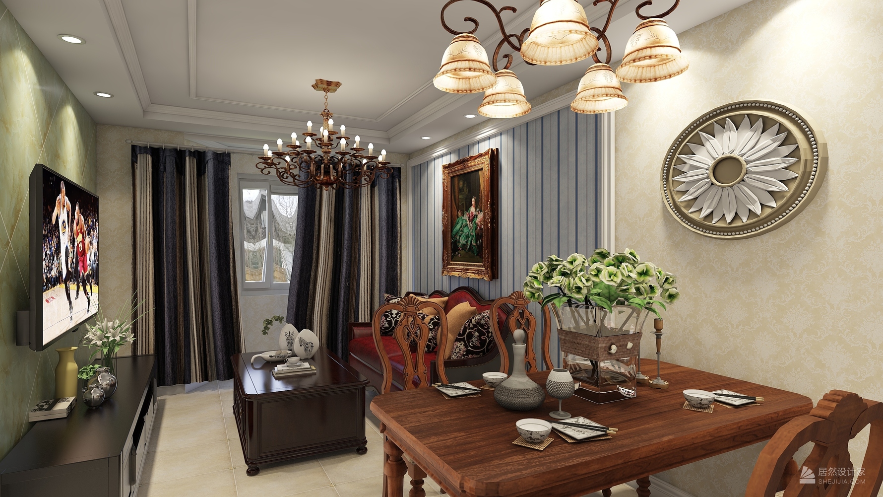 其它风格两室一厅装修设计效果图