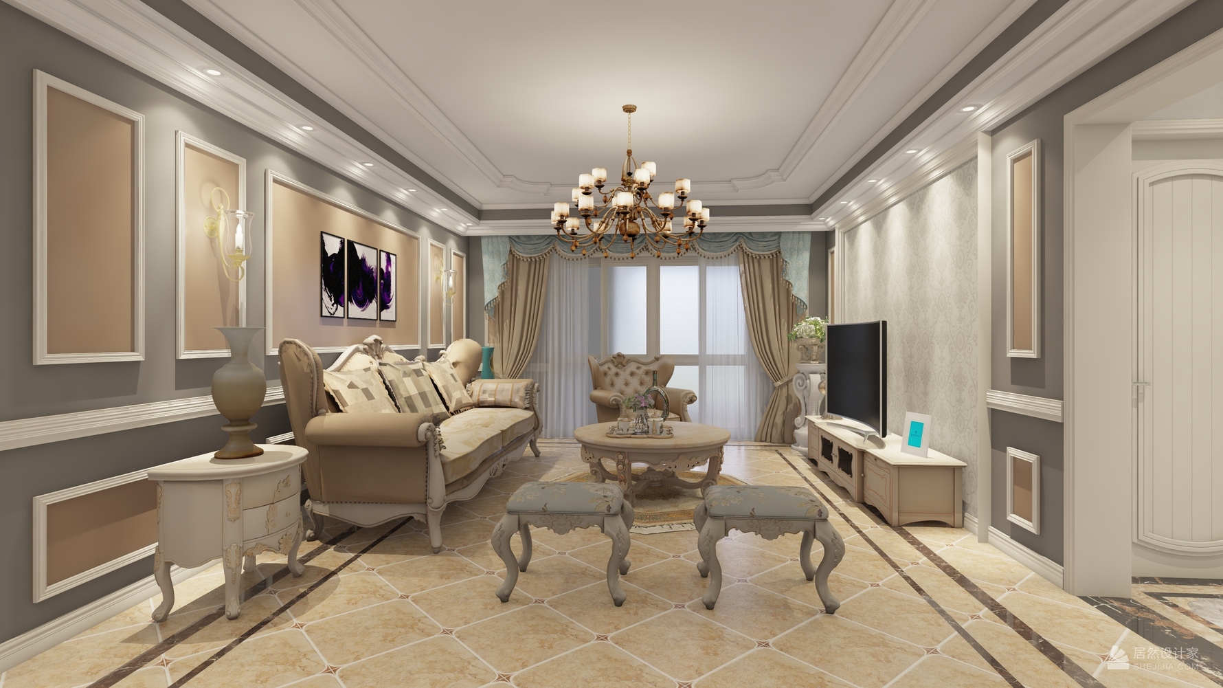 其它风格四室两厅装修设计效果图