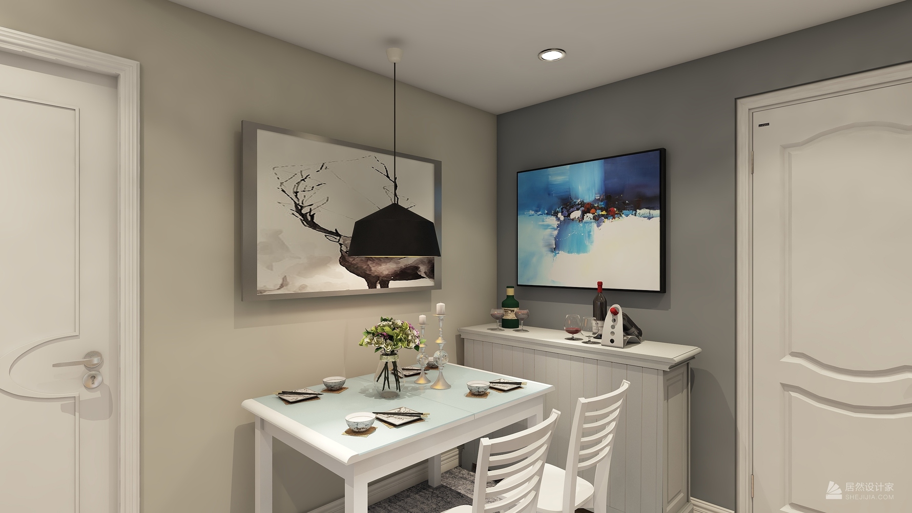 北欧风格一室一厅装修设计效果图