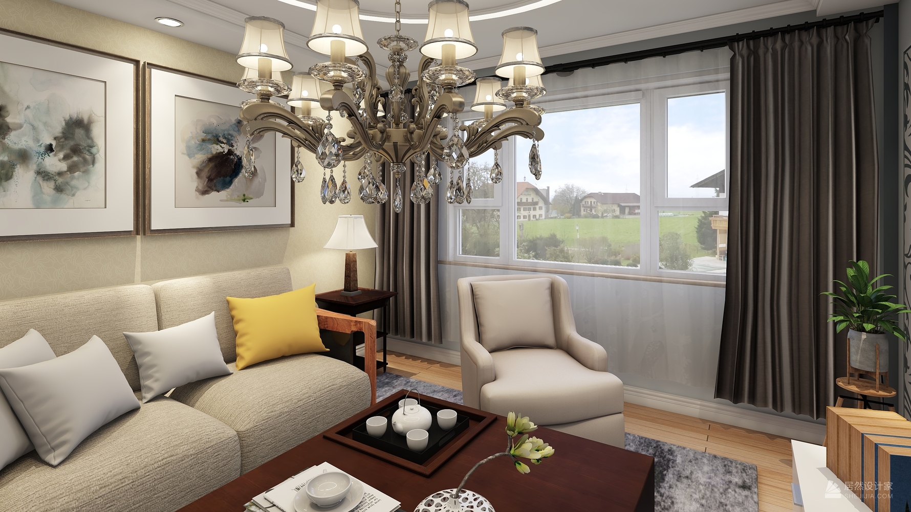 北欧风格一室一厅装修设计效果图