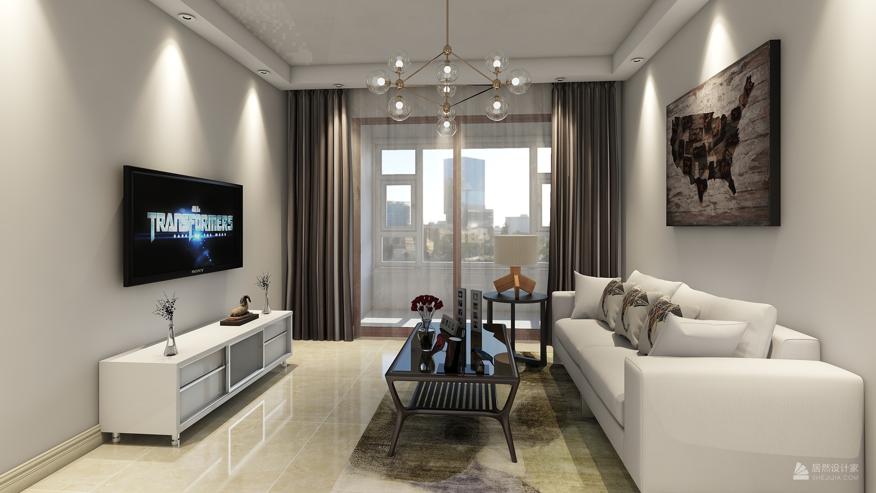 北欧风格一室一厅装修设计效果图