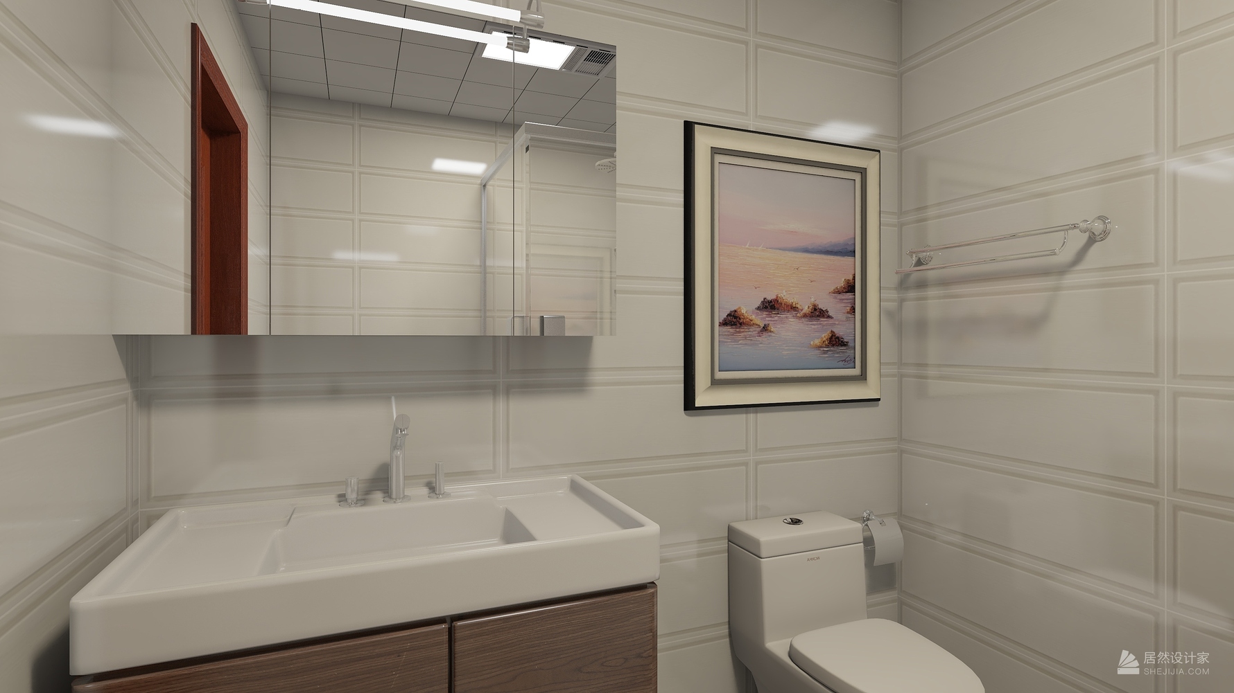 其它风格三室两厅装修设计效果图