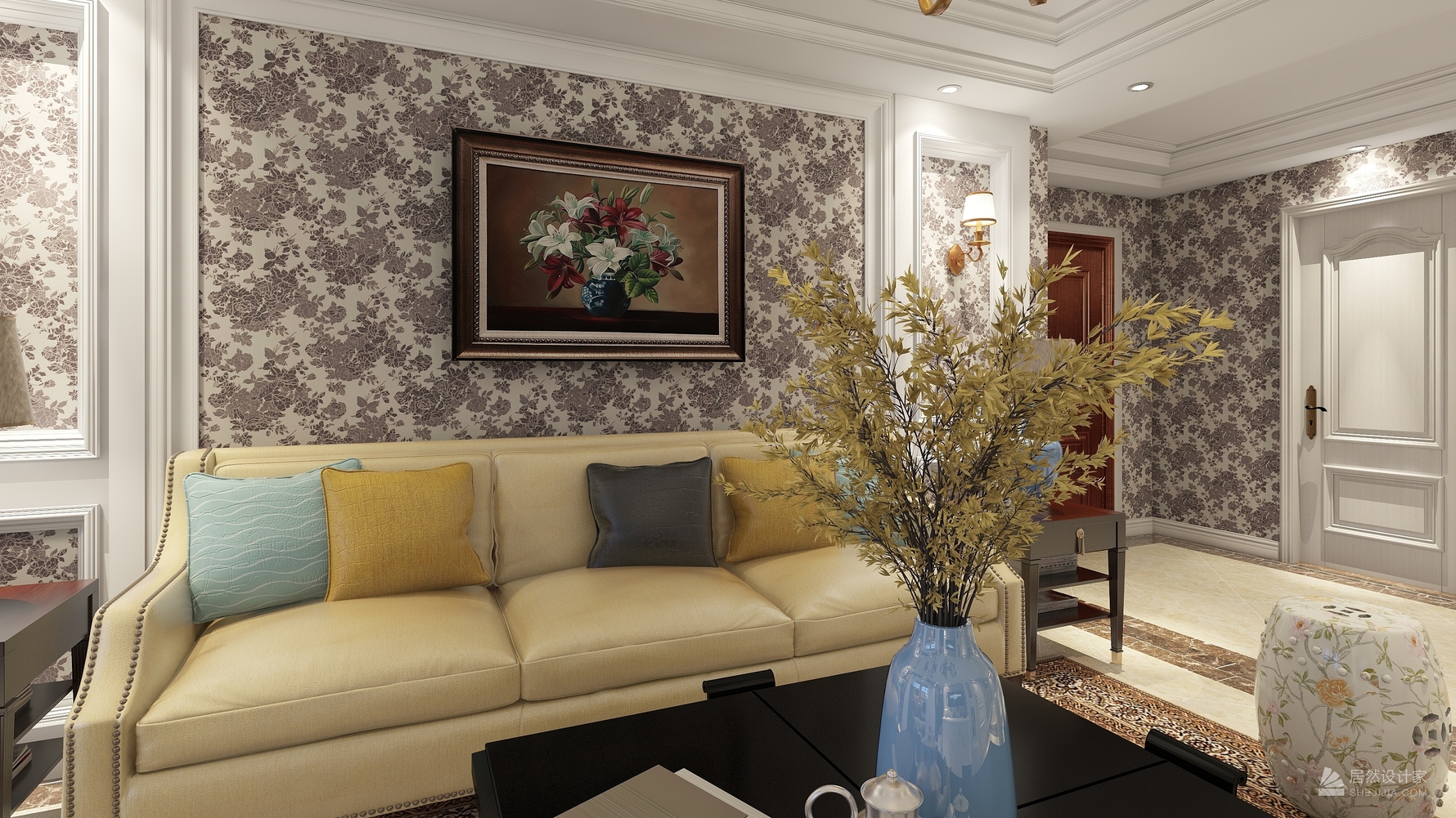 其它风格三室两厅装修设计效果图