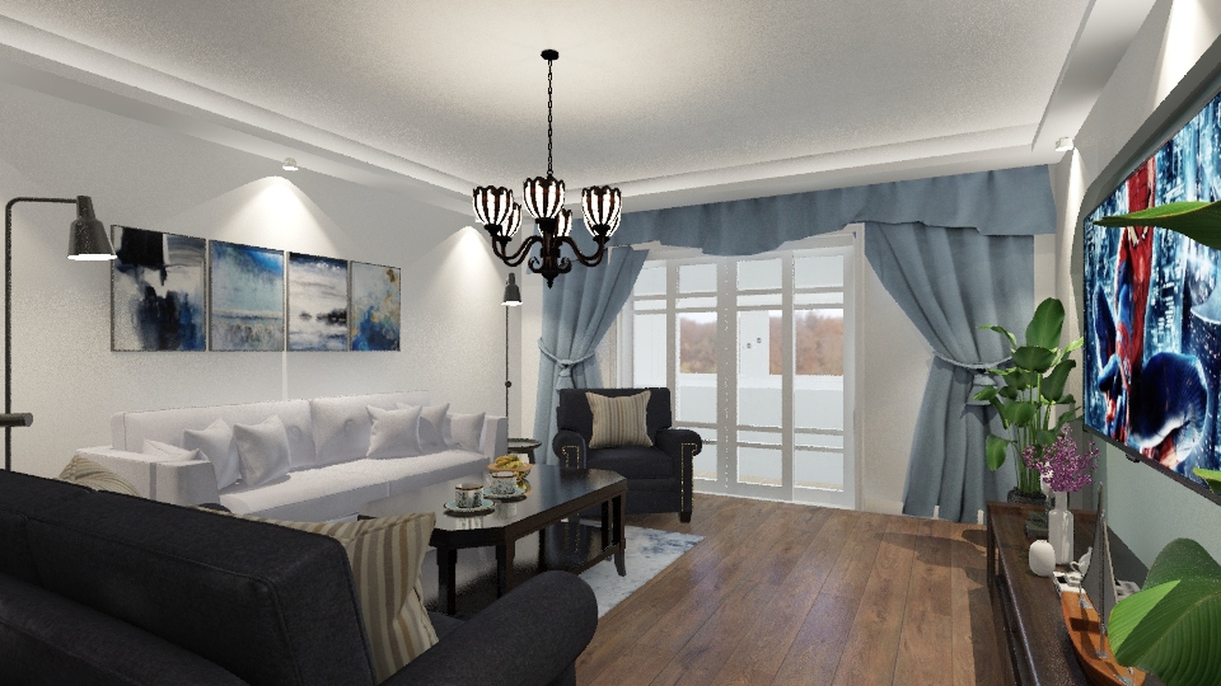 其它风格三室一厅装修设计效果图