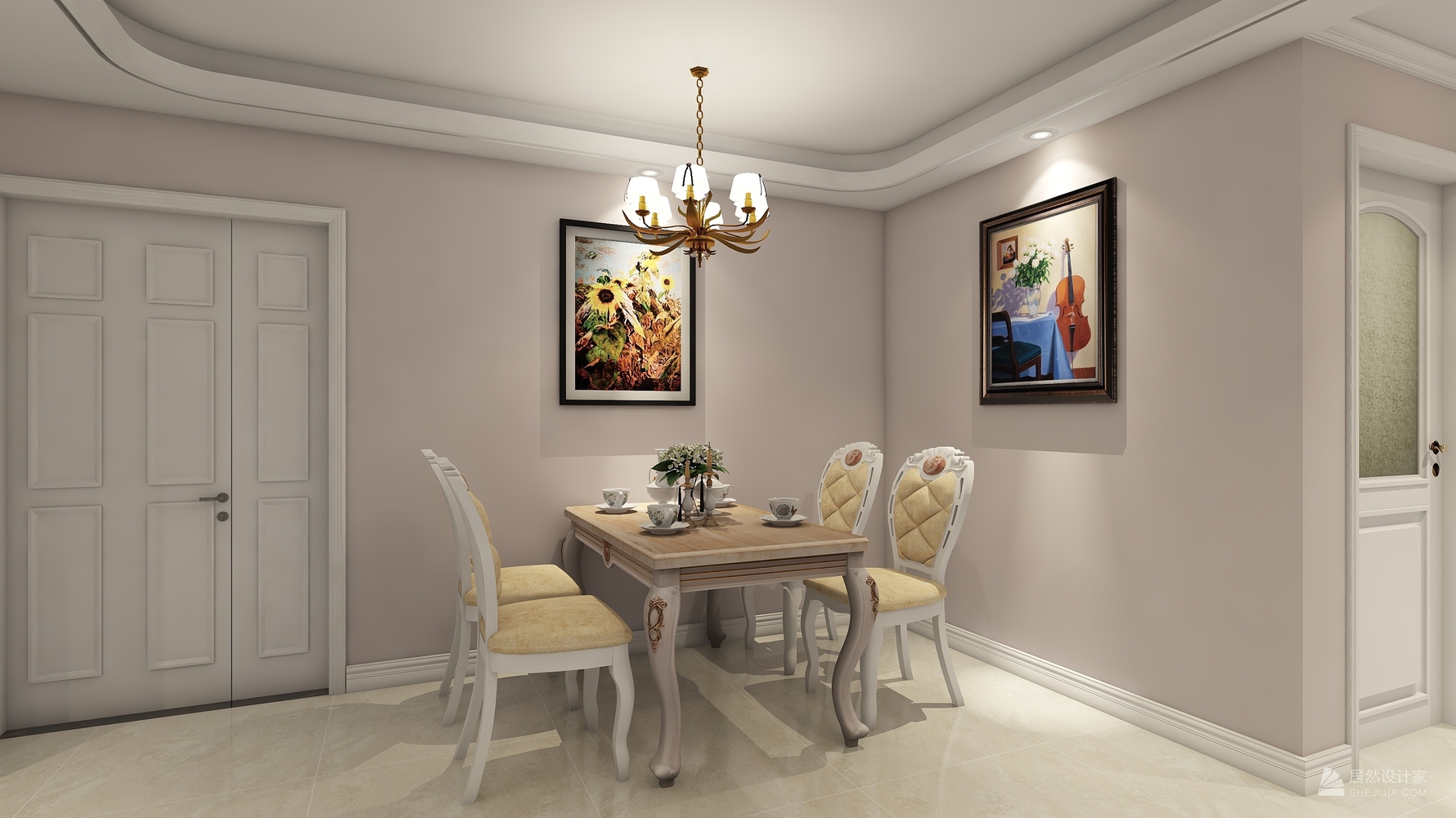 其它风格三室两厅装修设计效果图