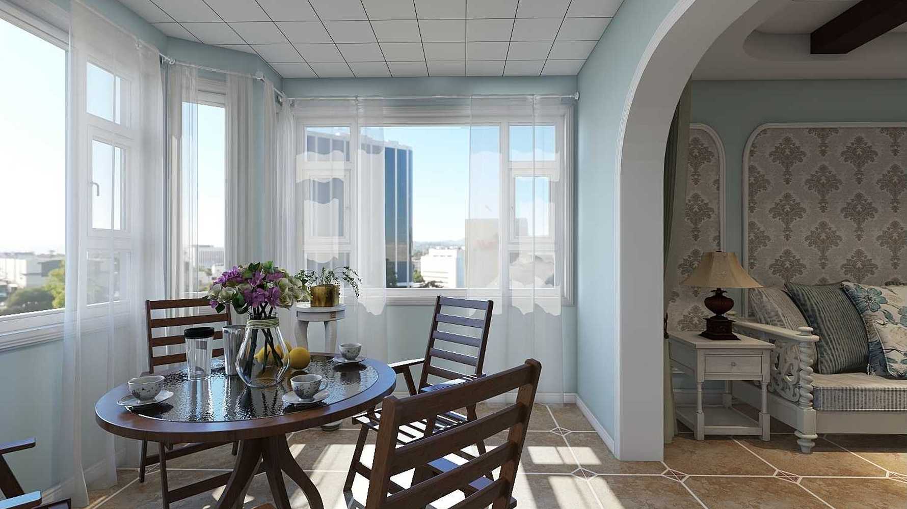 地中海风格阳台装修设计效果图