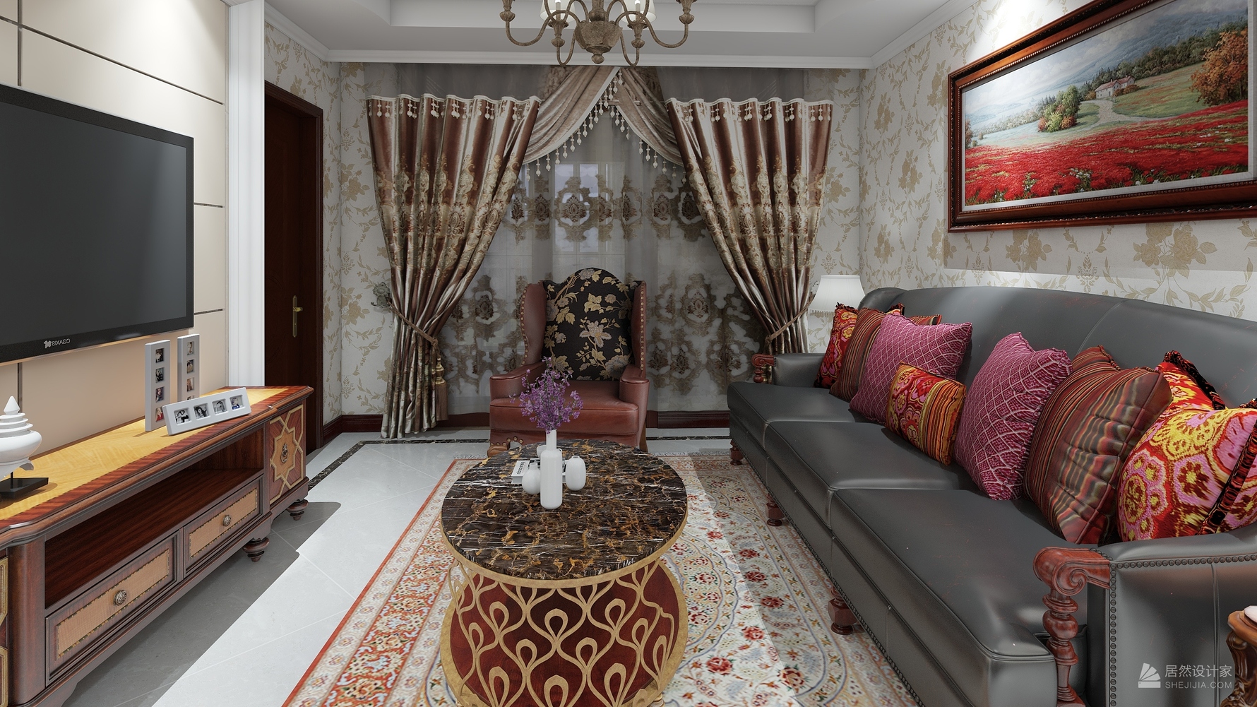 其它风格两室一厅装修设计效果图