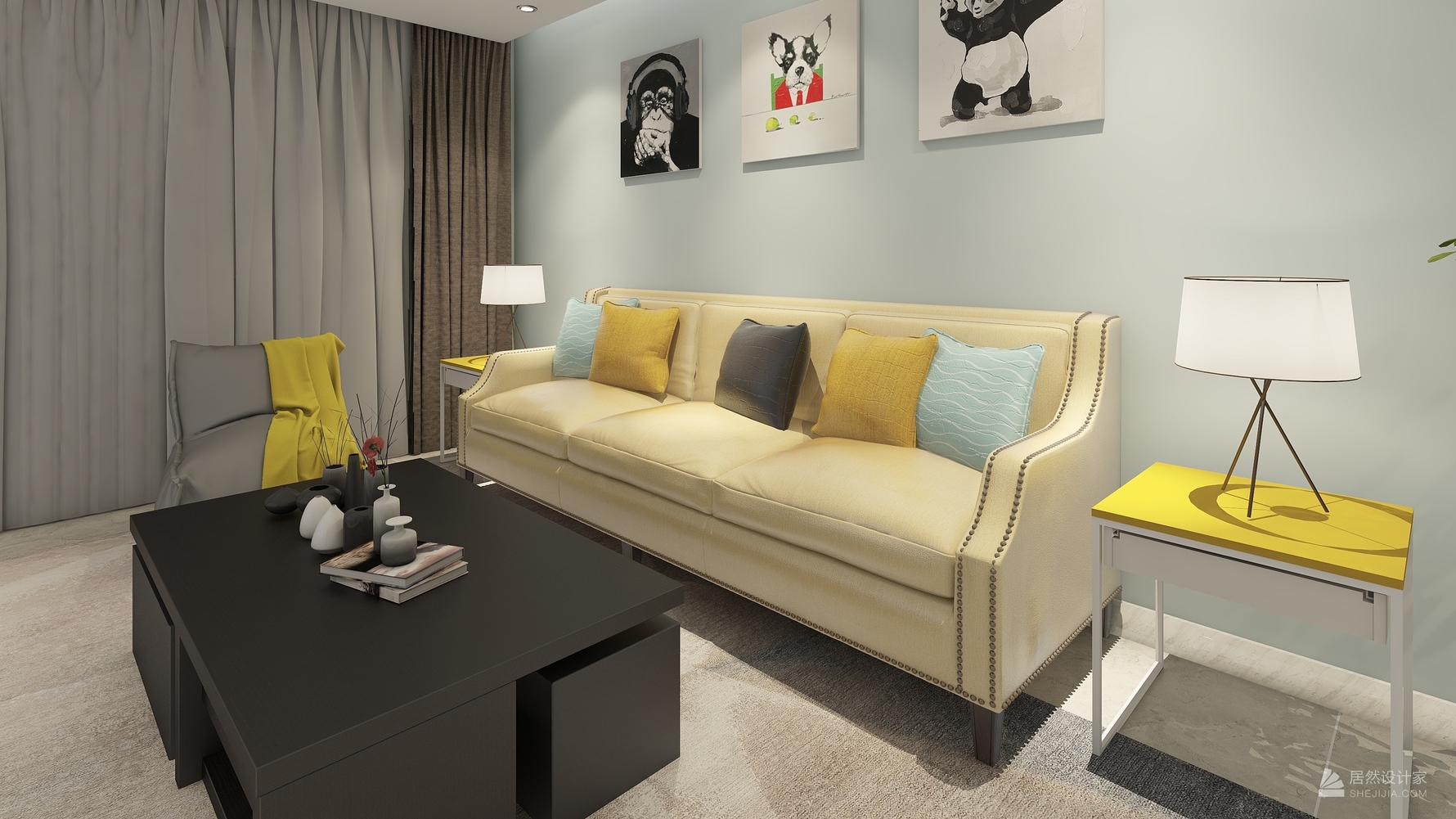 其它风格两室一厅装修设计效果图