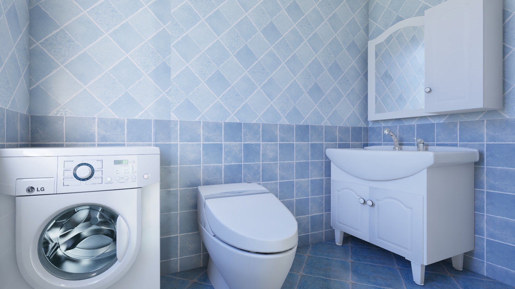 地中海风格主卫装修设计效果图