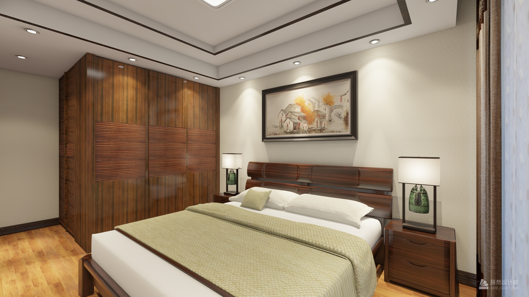 中式风格老人房装修设计效果图