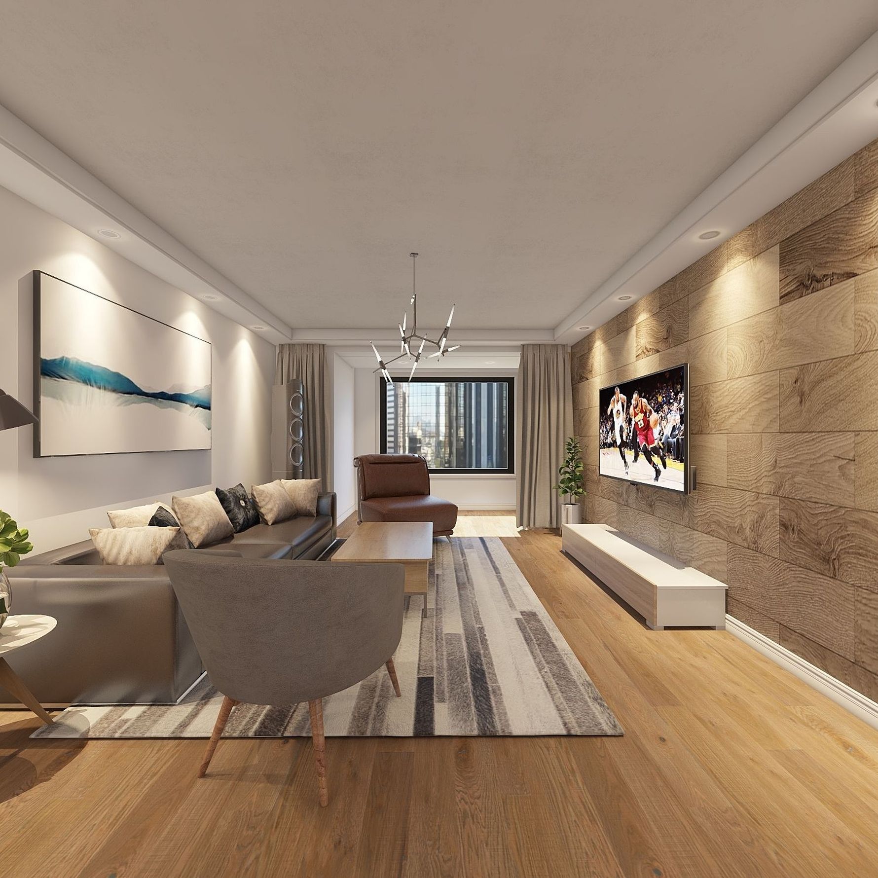 其它风格三室两厅装修设计效果图