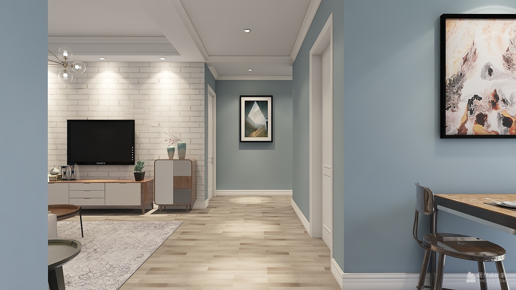 其它风格三室两厅装修设计效果图