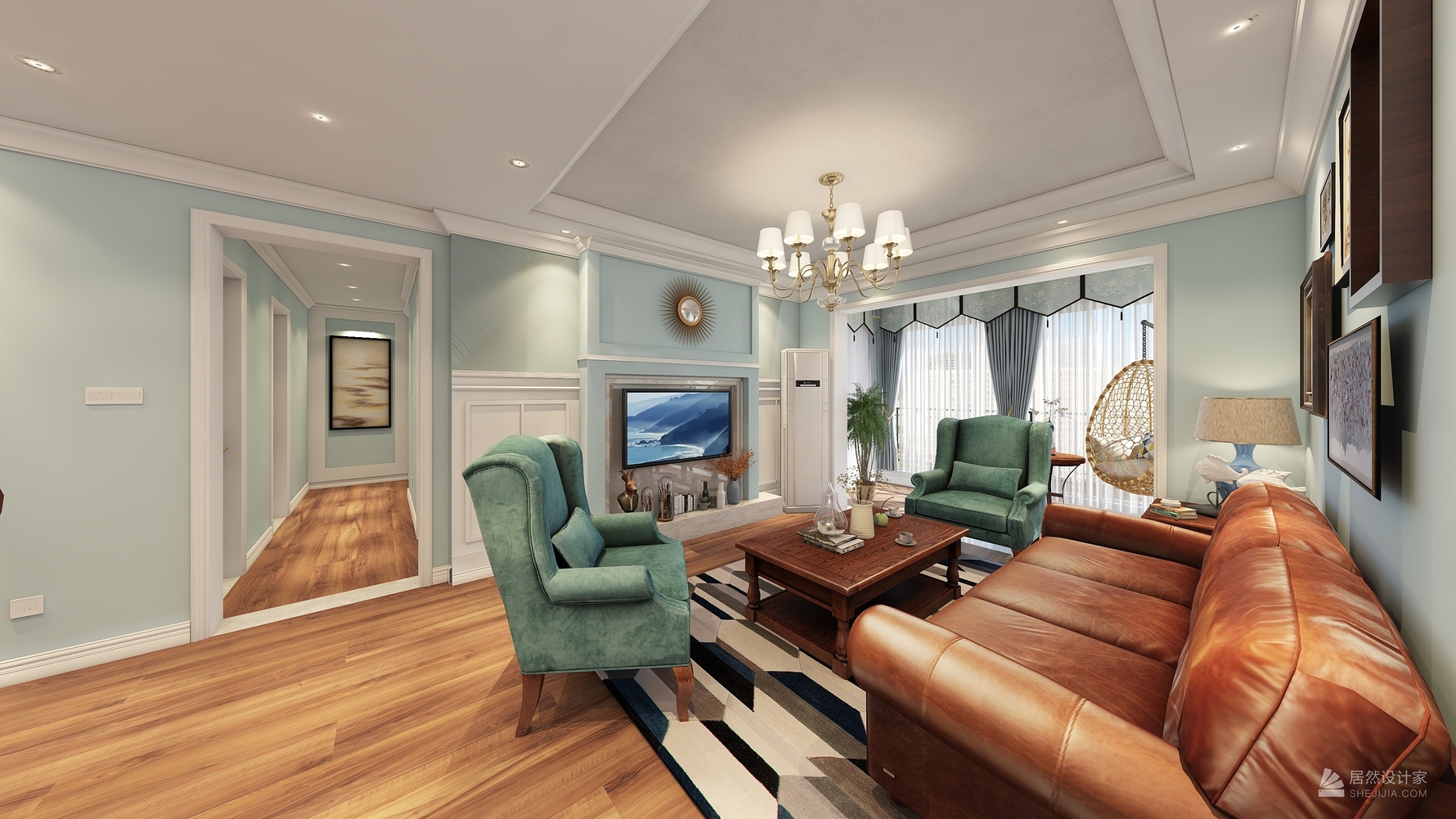 其它风格三室两厅装修设计效果图