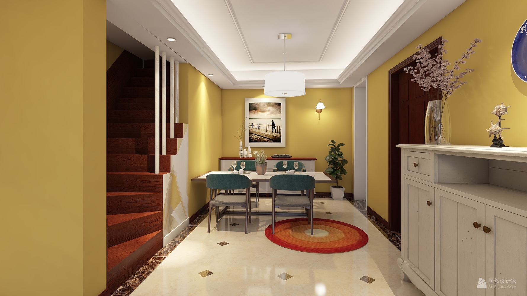 其它风格三室两厅装修设计效果图